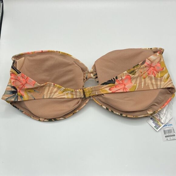 WOMEN'S Plus Mid-Rise Hawaiian Print Bikini Swimsuit Bathing Suit Size 2X - Picture 6 of 7
